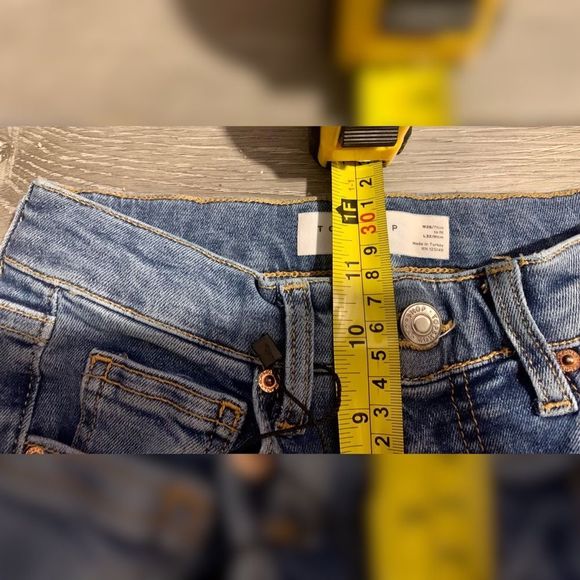 Topshop Jaime High Rise Blue Jeans - Picture 10 of 12